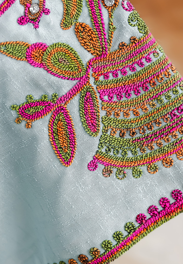 2024 Retro Rope Embroidered Robe Dress CA24090330BL