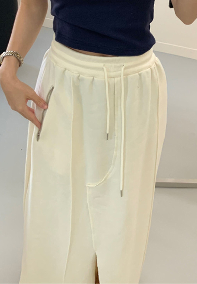 New Korean style elastic waist long skirt CA25042930BK