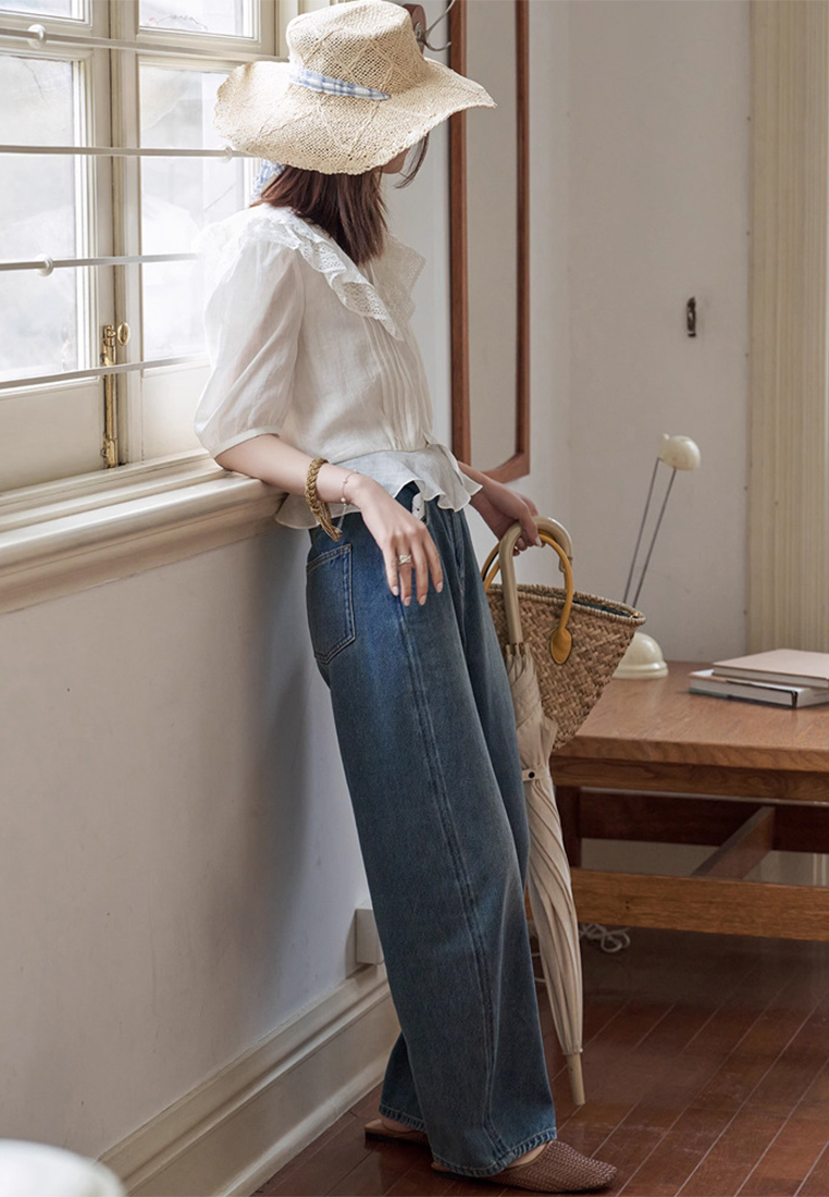 New loose straight wide-leg jeans CA225042230BL