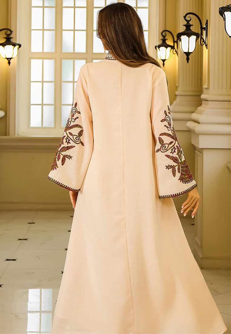 2024 Retro Rope Embroidered Robe Dress CA24090330BL