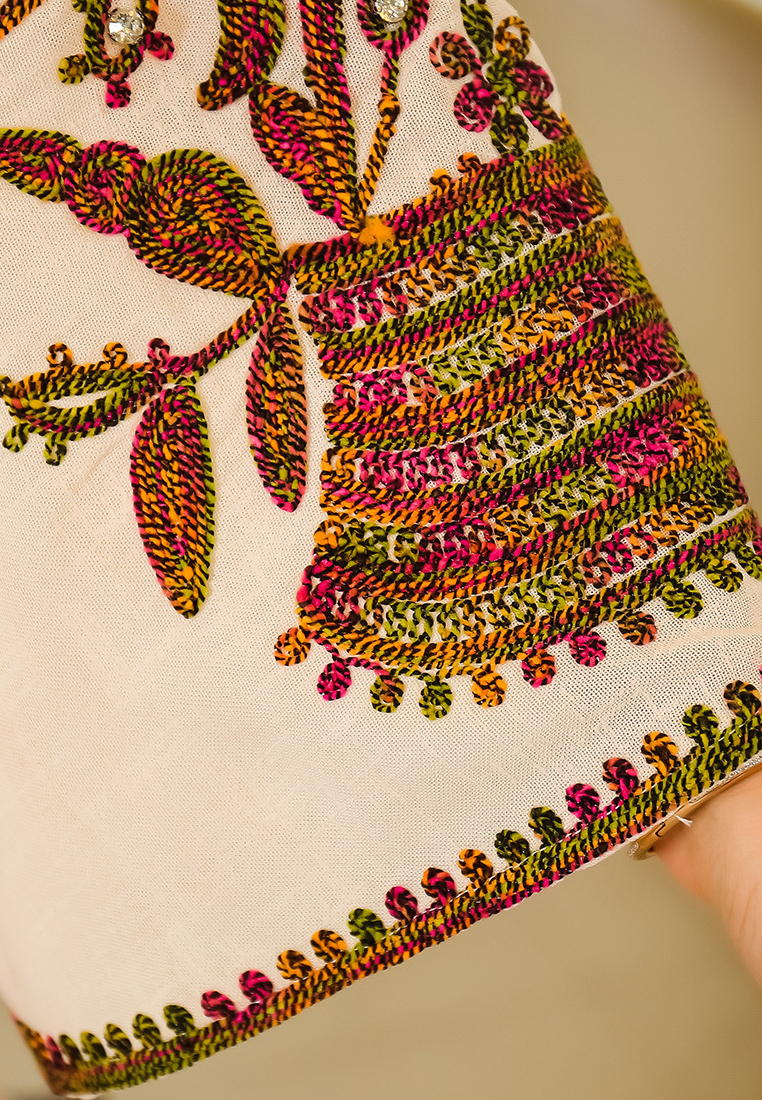 2024 Retro Rope Embroidered Robe Dress CA24090330BL