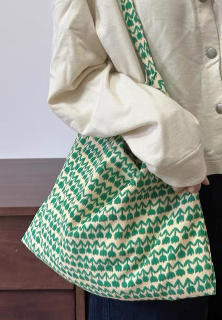 Korean style canvas new art shoulder bag CA25061730GR