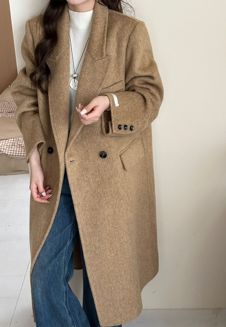 New Korean style double-sided wool coat for commuting CA25102431GY