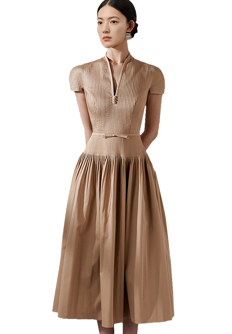 Summer New Light Mature Style Temperament Pleated Skirt CA4021931KI