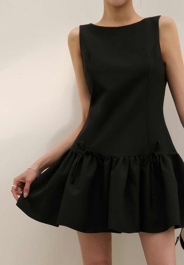 French style round neck sleeveless dress CA25060331PI
