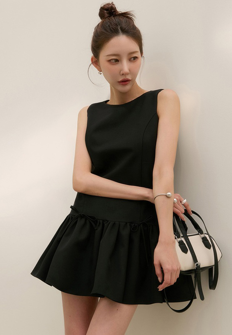 French style round neck sleeveless dress CA25060331PI