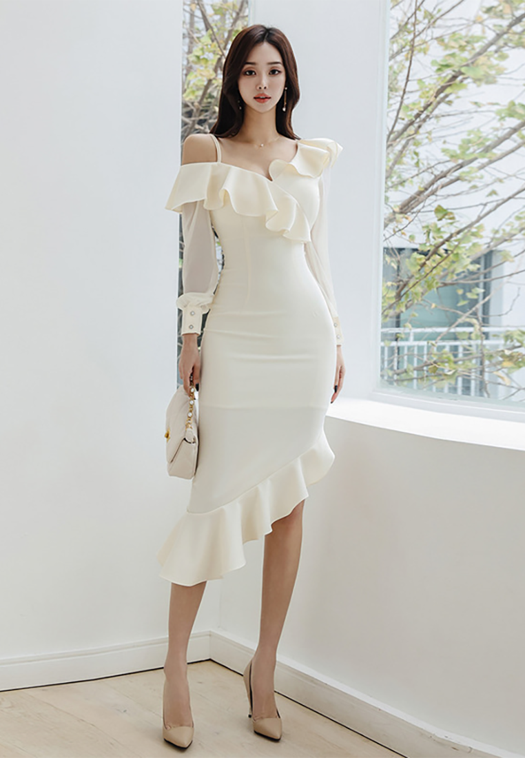 New Sexy Off-the-Shoulder Fashion Bodycon Hemline Dress CA25091531BE