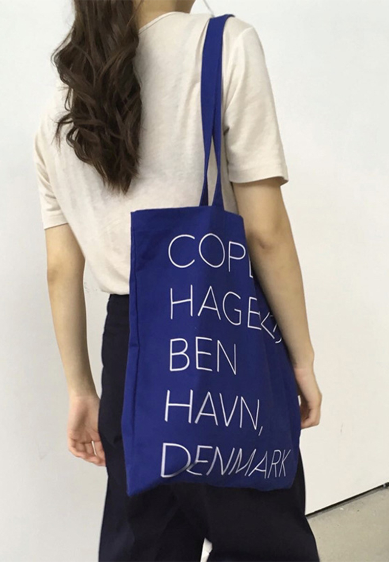 Royal blue thin simple versatile shoulder bag CA25061731BL-1