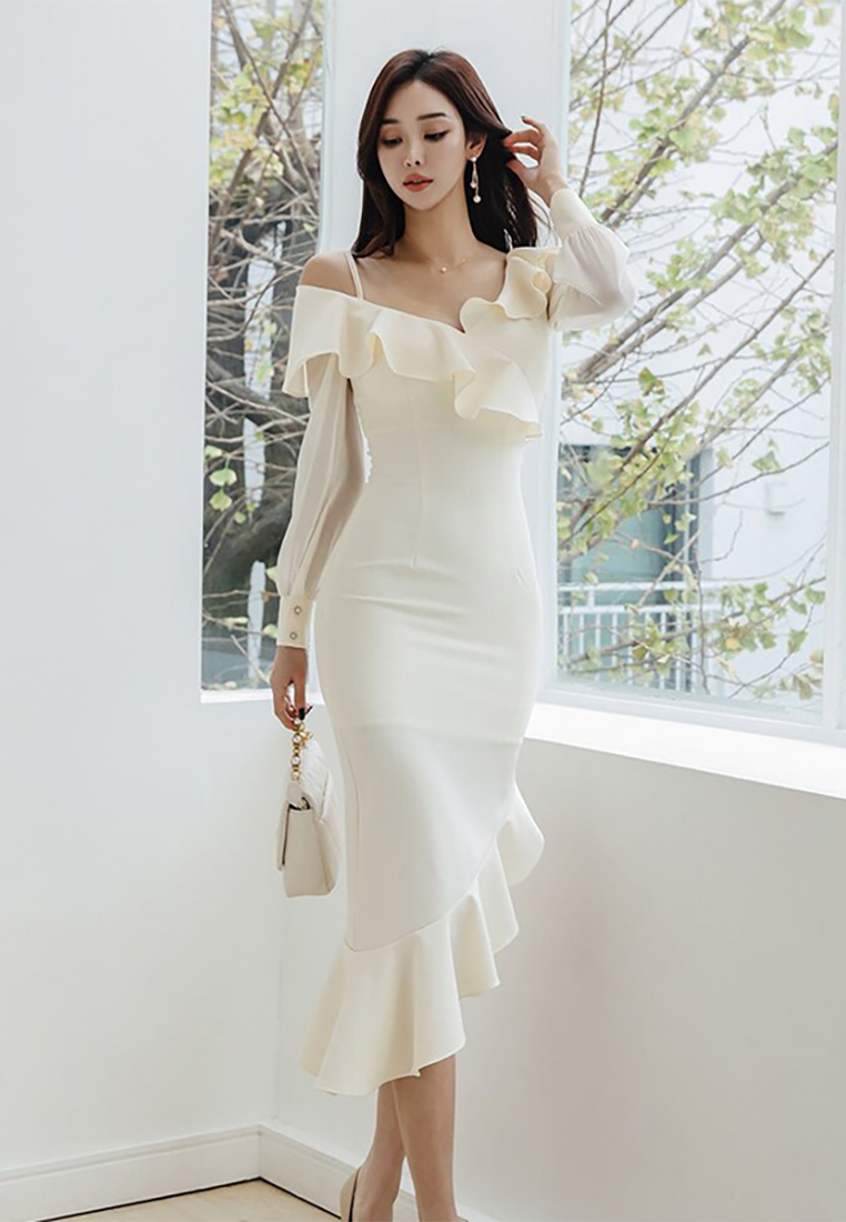 New Sexy Off-the-Shoulder Fashion Bodycon Hemline Dress CA25091531BE