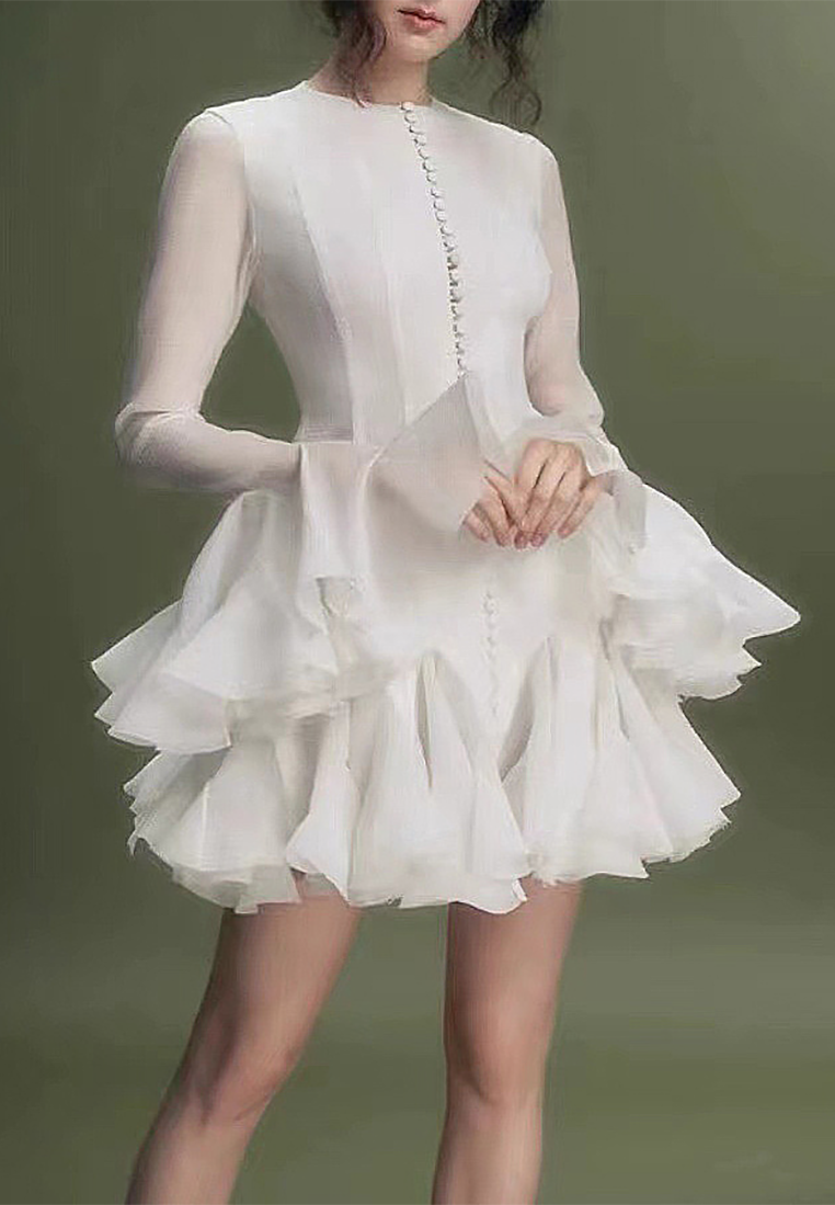 New French Bell Sleeve A-Line Fairy Dress CA25092531W