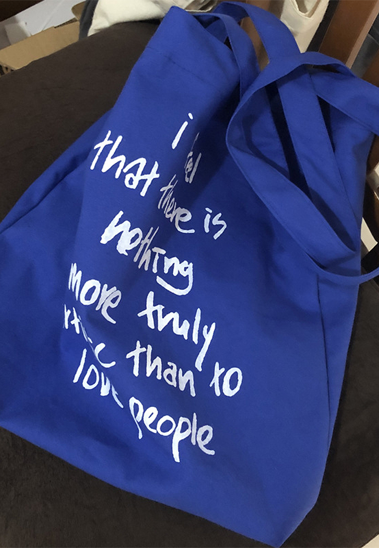 Royal blue thin simple versatile shoulder bag CA25061731BL-1