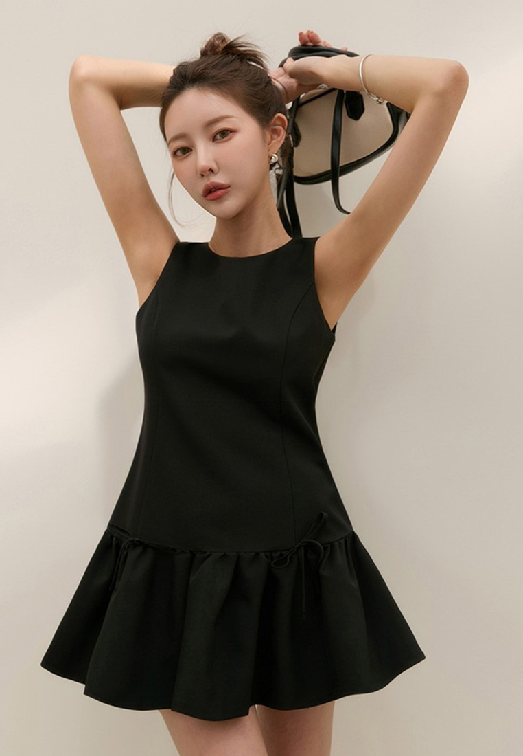 French style round neck sleeveless dress CA25060331PI