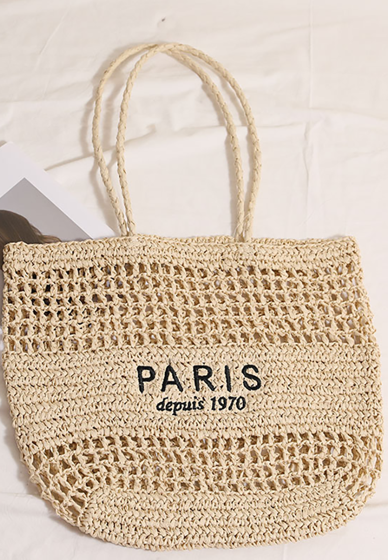 New letter embroidered hollow woven bag CA25042332BE