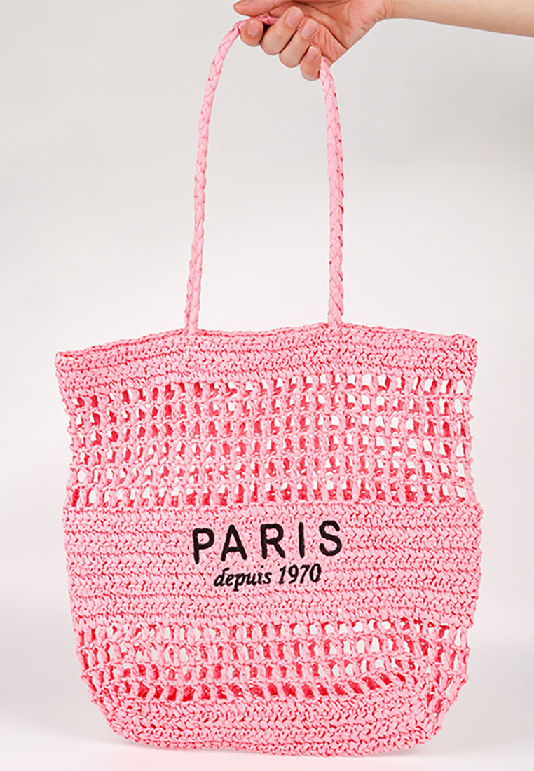 New letter embroidered hollow woven bag CA25042332BE