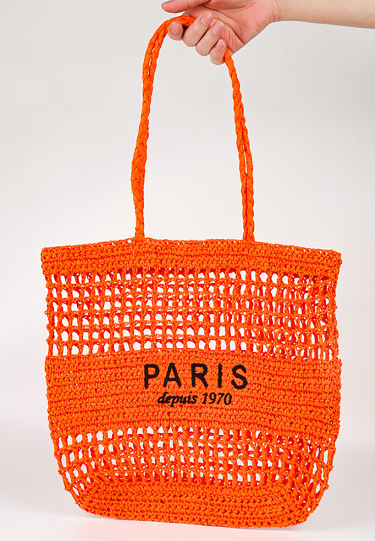 New letter embroidered hollow woven bag CA25042332BE