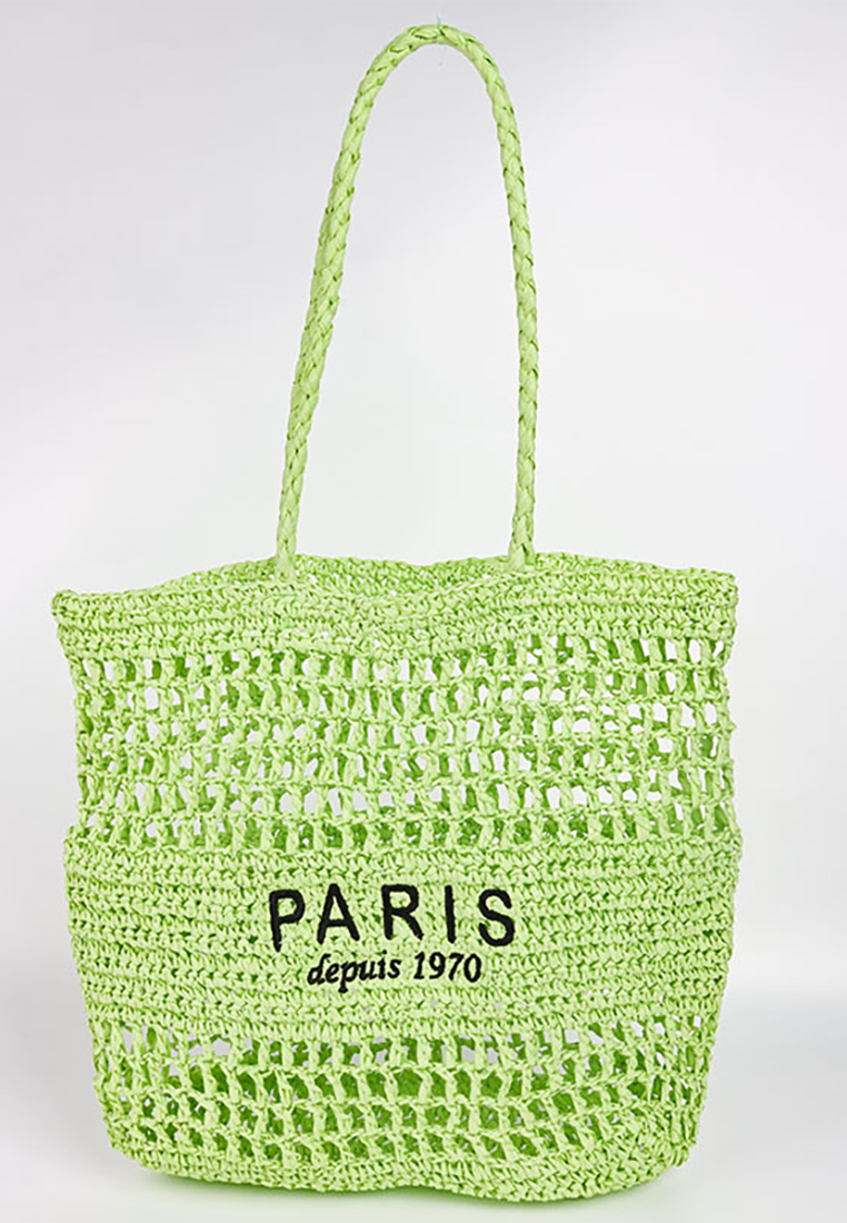 New letter embroidered hollow woven bag CA25042332BE