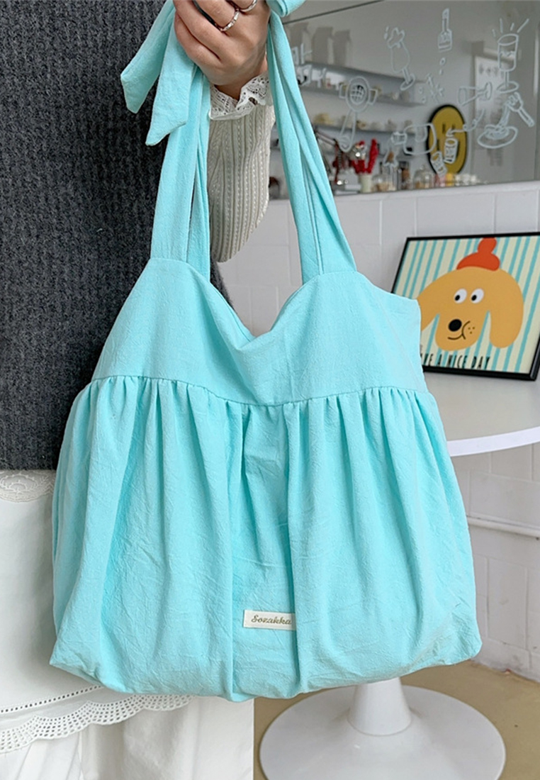 Korean style large capacity lace-up shoulder bag CA25061732W