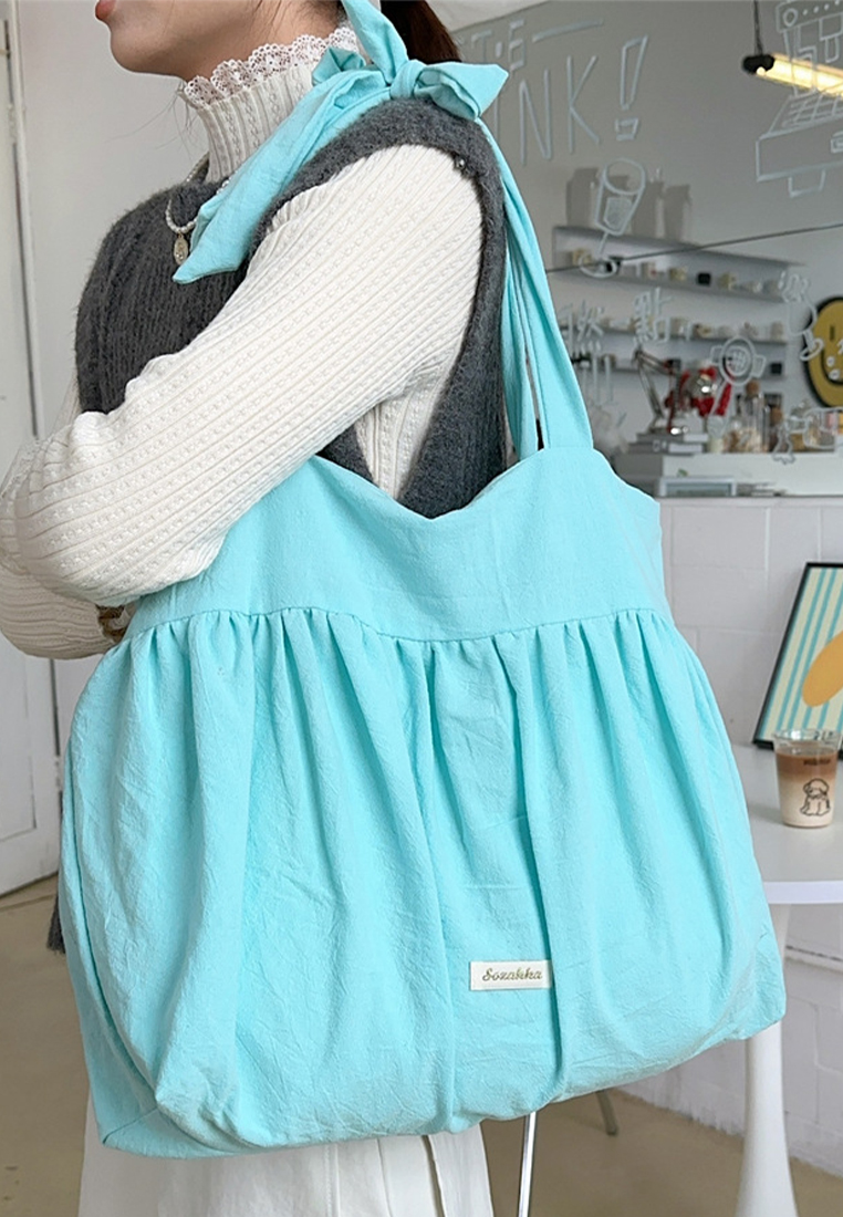 Korean style large capacity lace-up shoulder bag CA25061732W