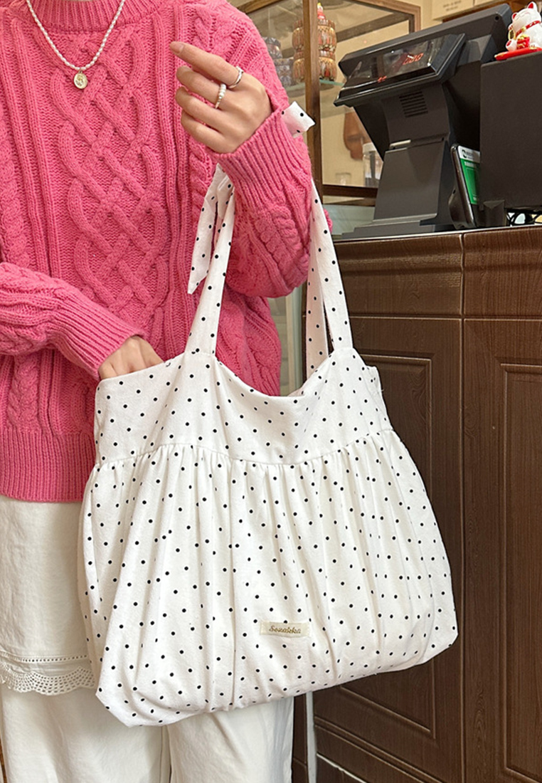 Korean style large capacity lace-up shoulder bag CA25061732W
