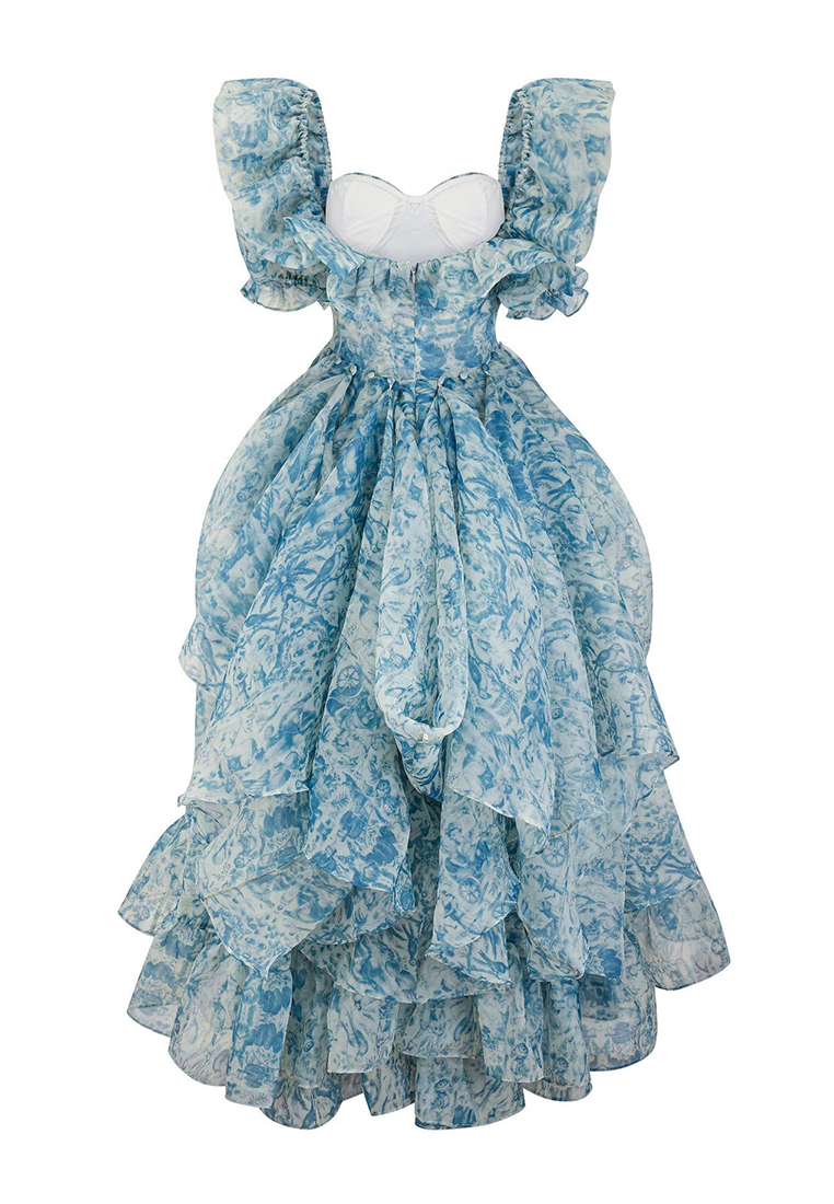 Long Bubble Sleeve Luxury Quality Princess Gown CA090832BU