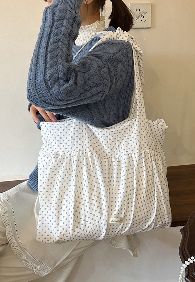 Korean style large capacity lace-up shoulder bag CA25061732W