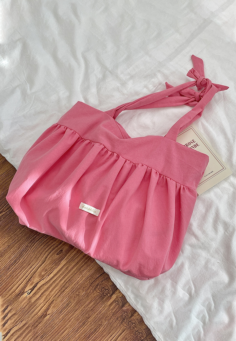 Korean style large capacity lace-up shoulder bag CA25061732W