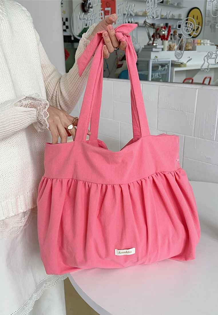 Korean style large capacity lace-up shoulder bag CA25061732W