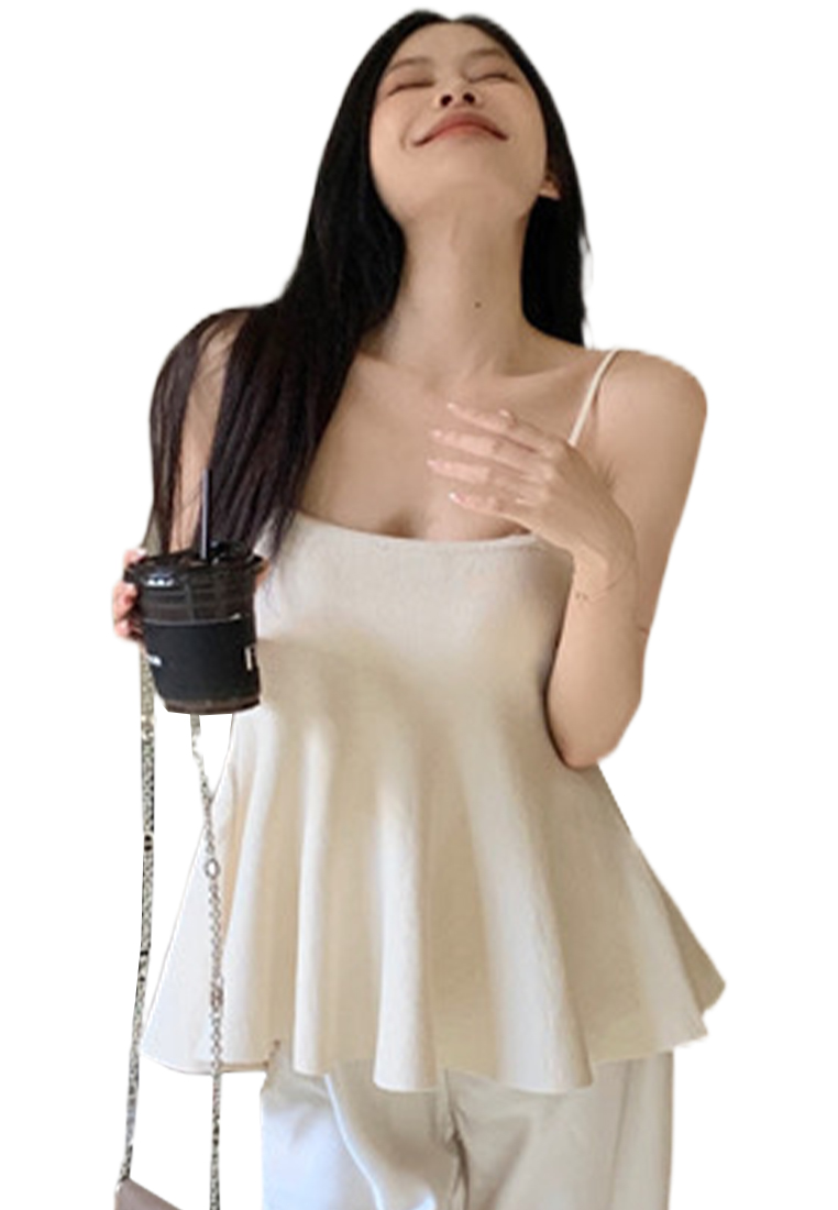 Camisole knitted vest new summer sleeveless top CA24050633BK