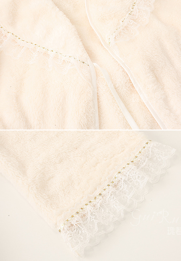 Autumn and winter velvet thickened strappy robe and suspender nightgown CA24112033W