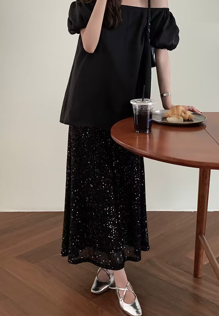 New women's Korean style high end sequined skirt CA120433BE