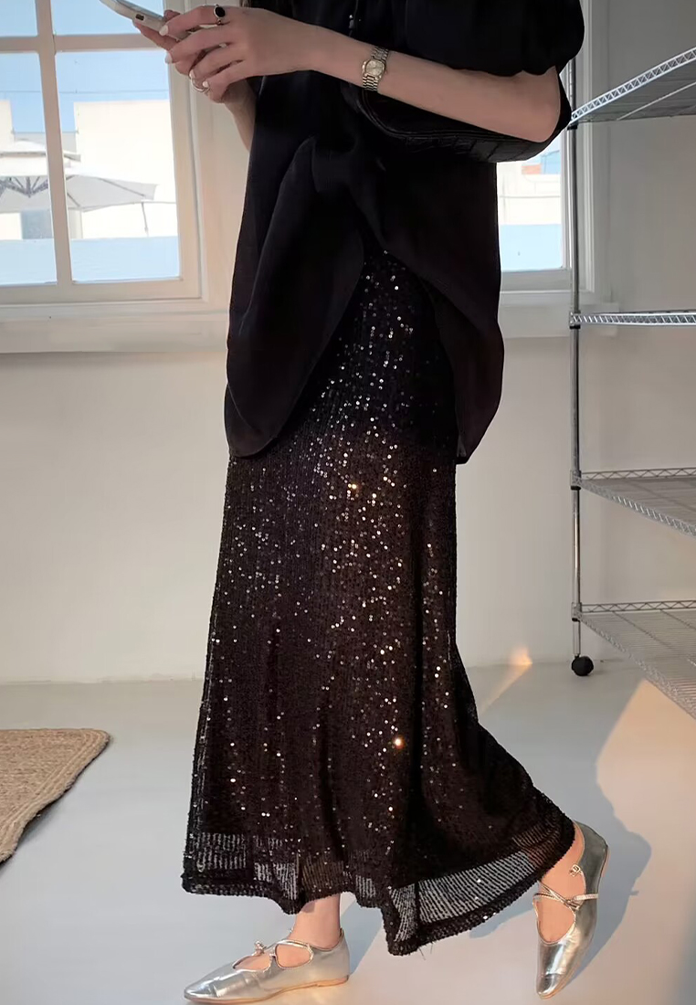 New women's Korean style high end sequined skirt CA120433BE