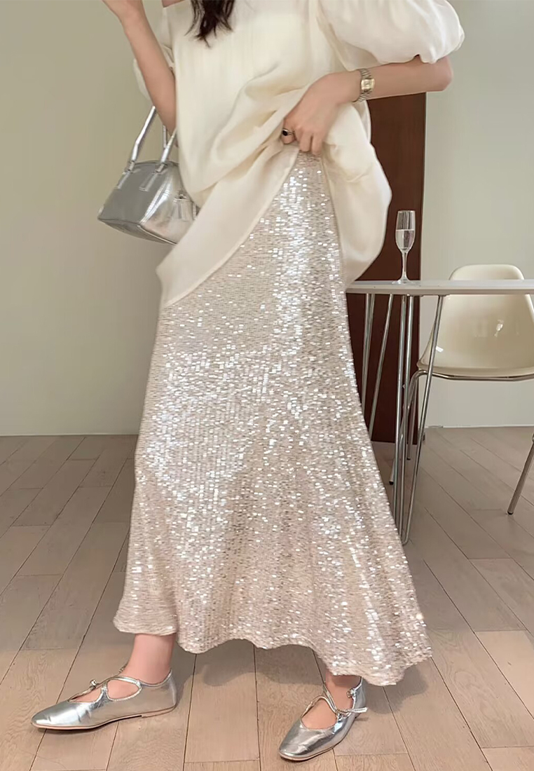 New women's Korean style high end sequined skirt CA120433BE