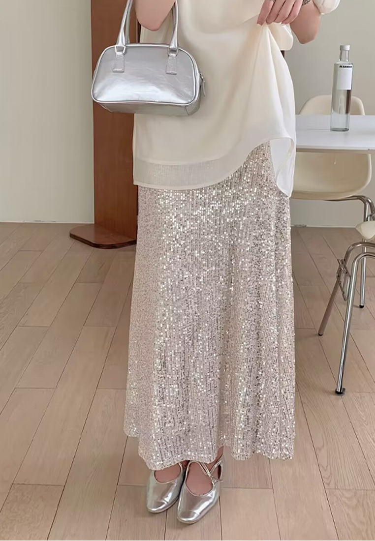 New women's Korean style high end sequined skirt CA120433BE