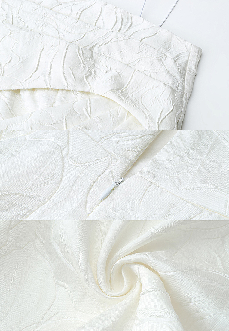 French white slip dress A021933