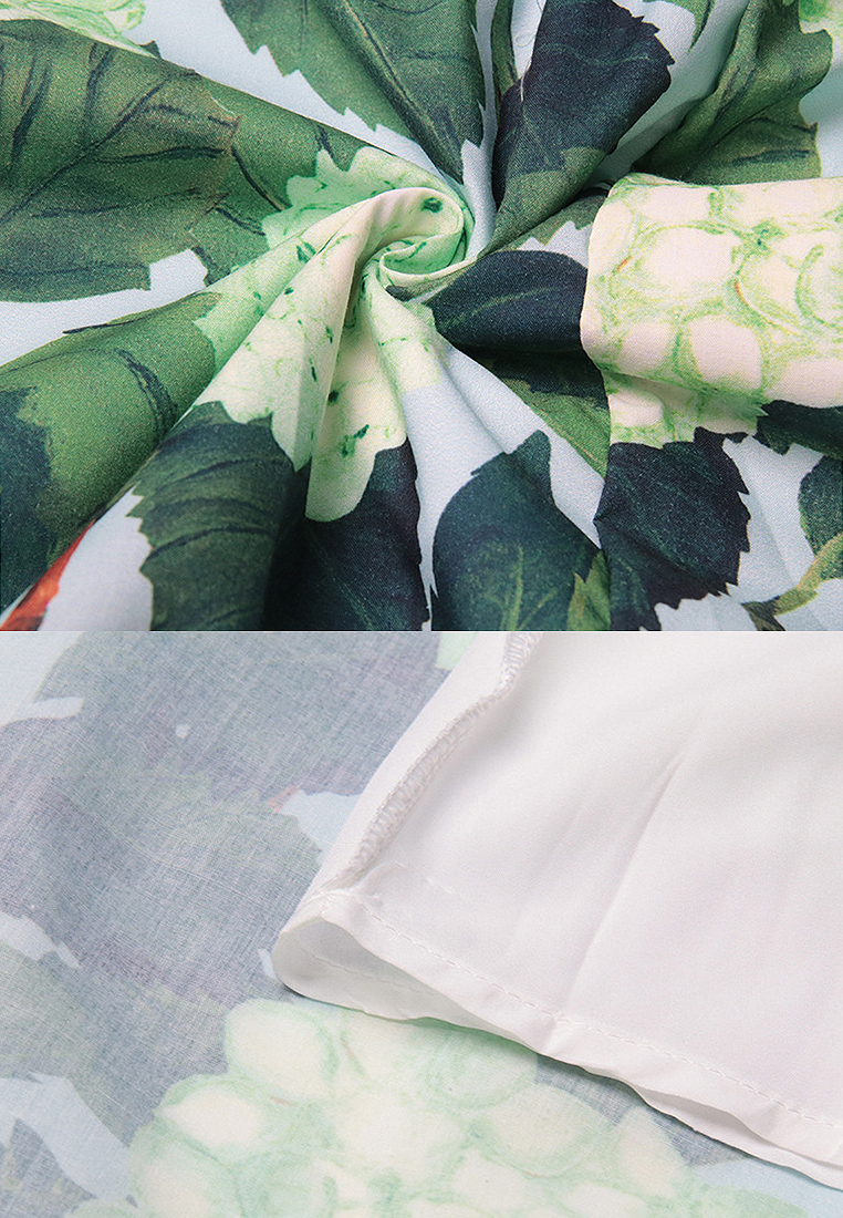 2024 Summer Strap Long Printed Dress CA24032633GR