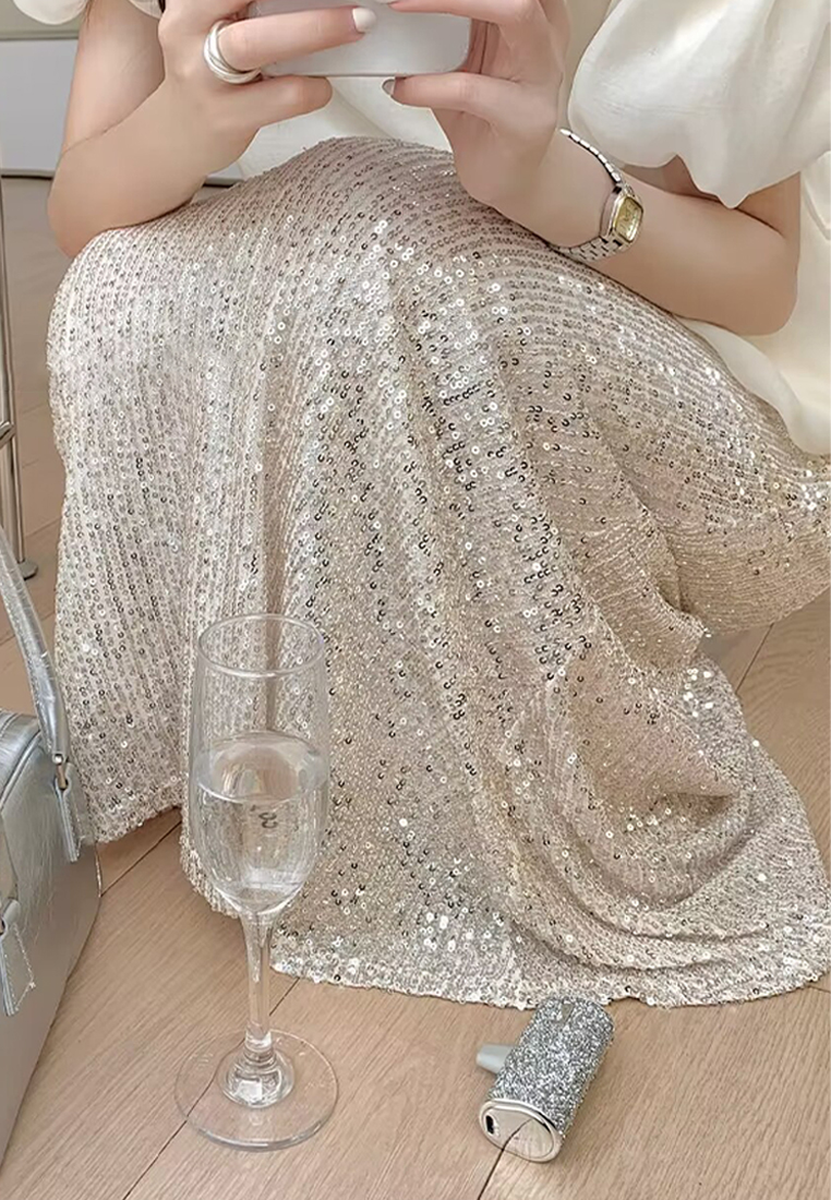 New women's Korean style high end sequined skirt CA120433BE