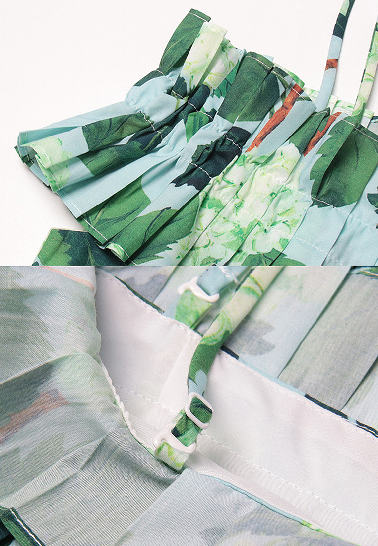 2024 Summer Strap Long Printed Dress CA24032633GR