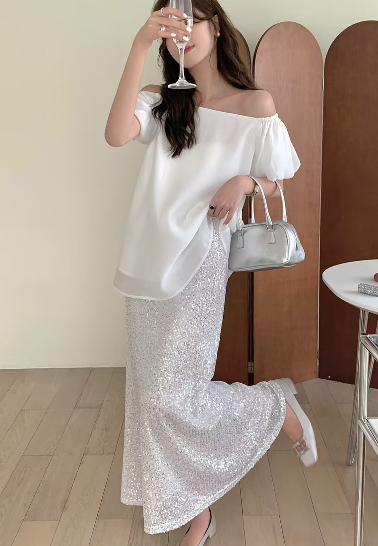 New women's Korean style high end sequined skirt CA120433BE