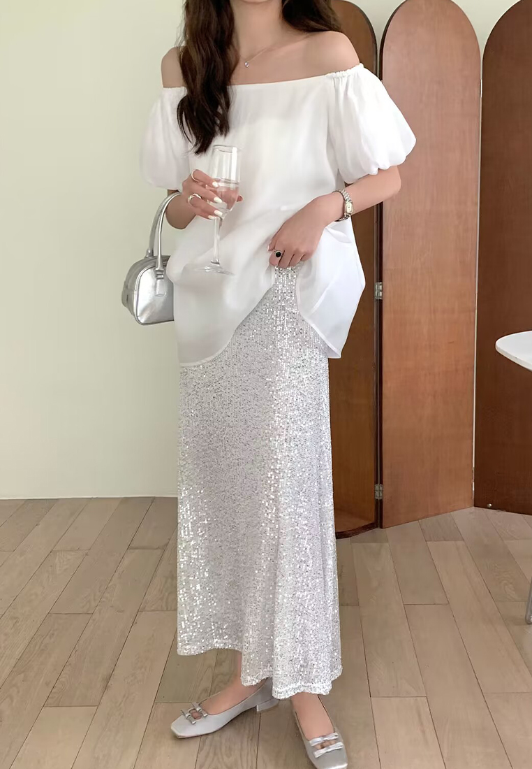 New women's Korean style high end sequined skirt CA120433BE