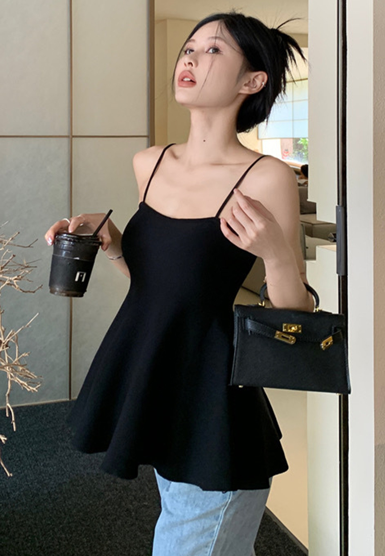 Camisole knitted vest new summer sleeveless top CA24050633BK