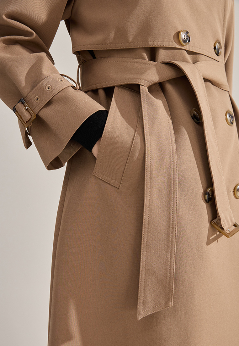 Elegant double breasted long coat CA24091133GY