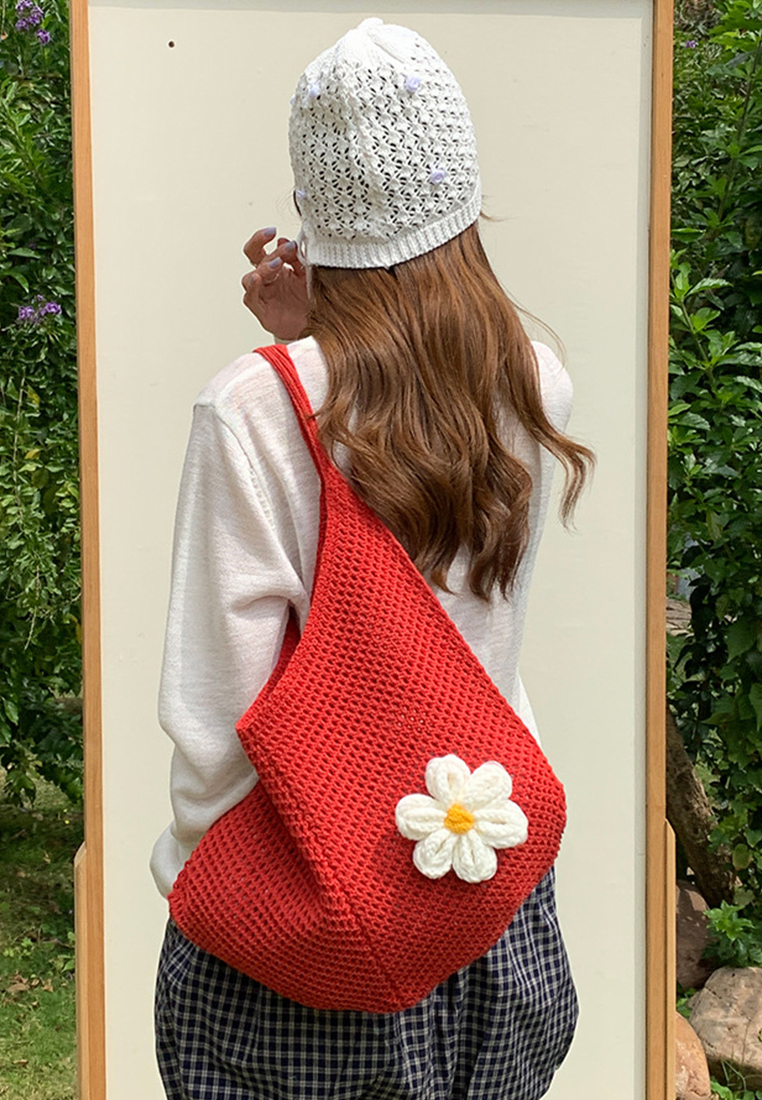 Summer casual knitted shoulder bag CA25061734RD