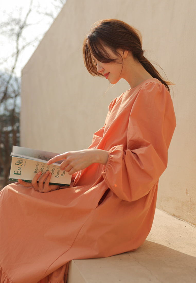 Korean version of the patchwork loose plus-size casual long skirt CA24030734OR