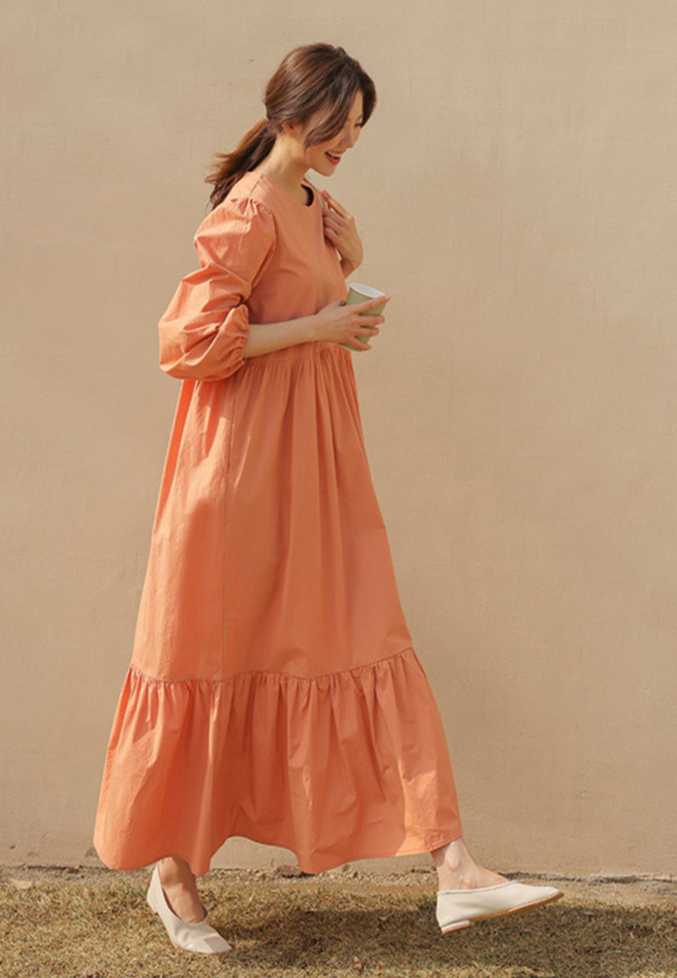 Korean version of the patchwork loose plus-size casual long skirt CA24030734OR