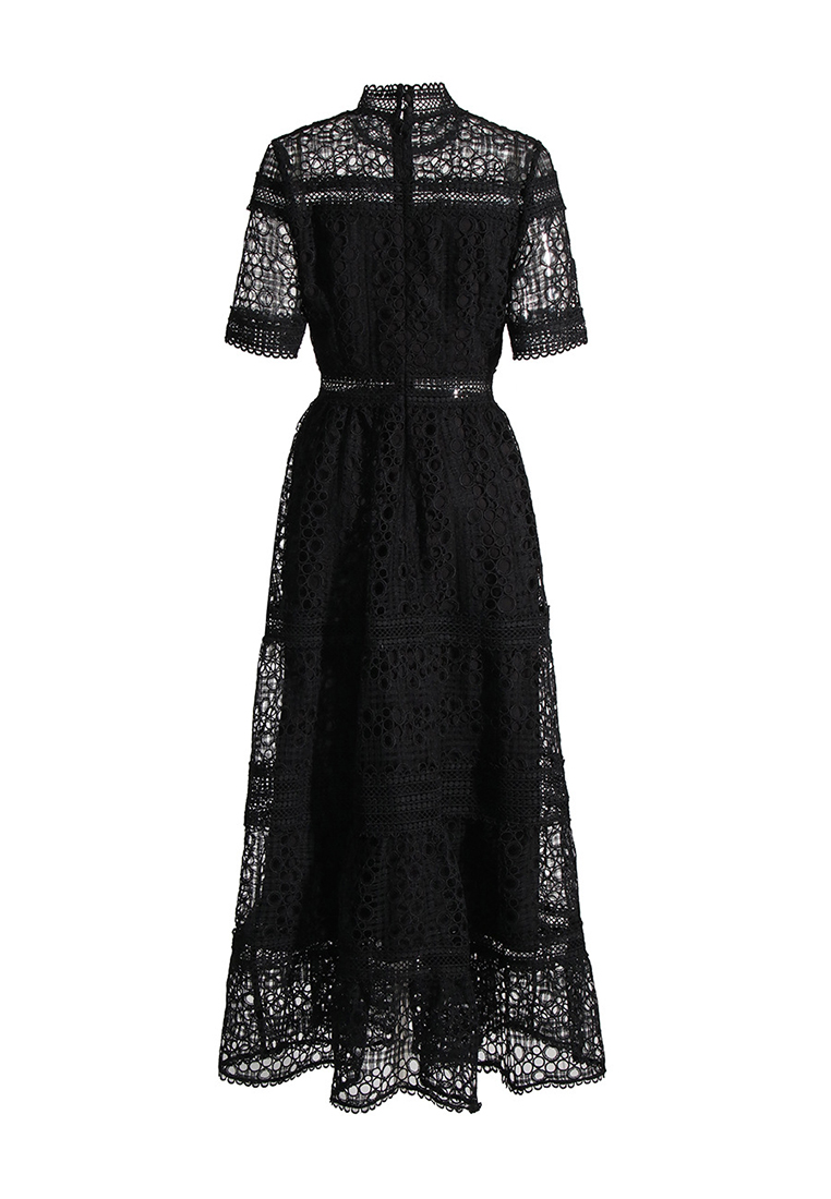 New 2024 stand up collar solid color dress CA24032634W