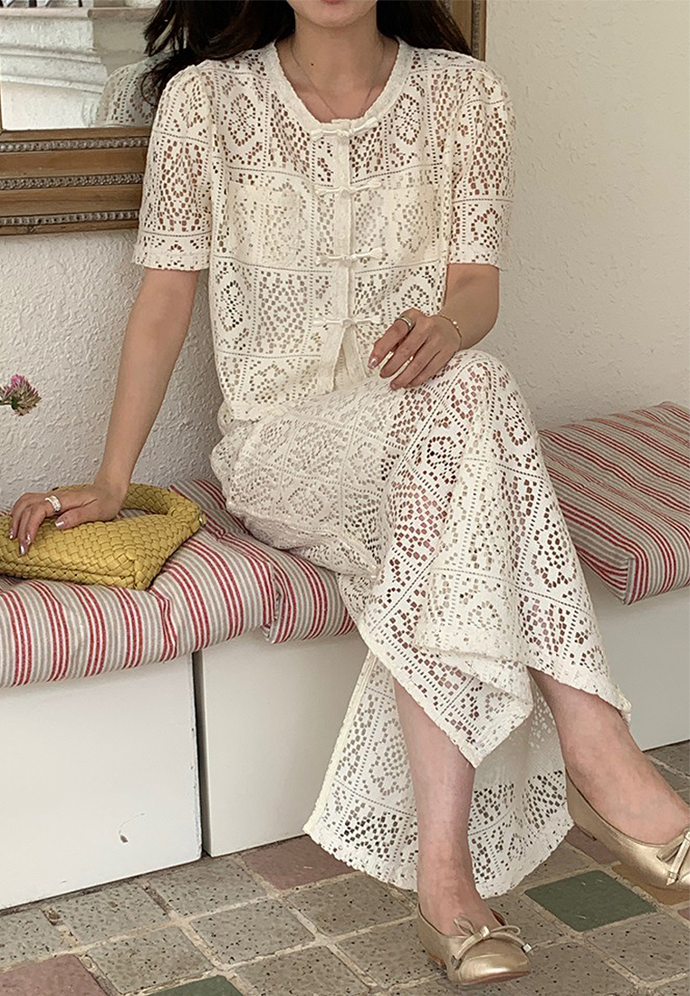 2024 Summer Hollow High Waist Split Skirt CA24041034BE