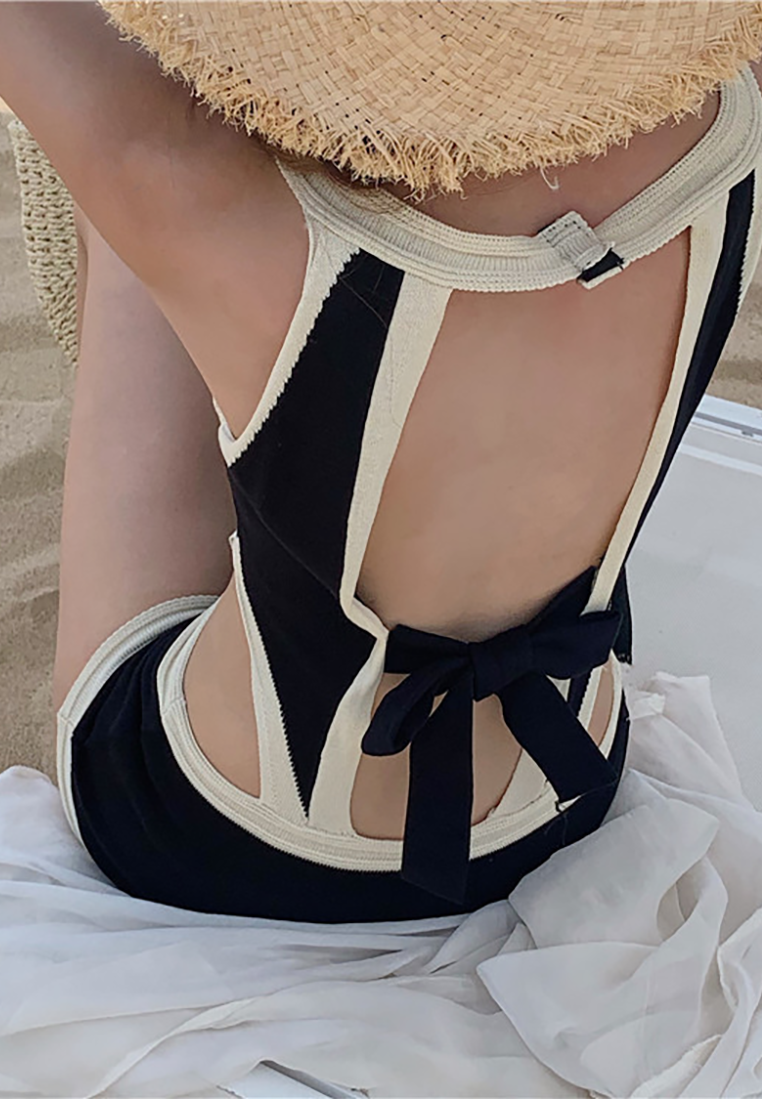 New backless belly-covering one-piece backless swimsuit CA25052334BK