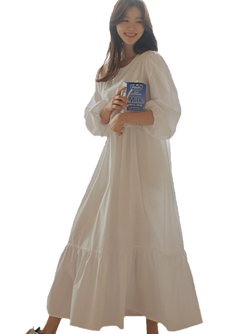 Korean version of the patchwork loose plus-size casual long skirt CA24030734OR