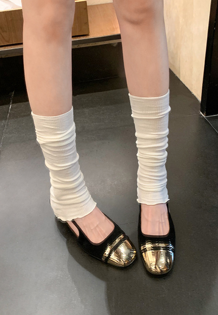 New Chanel style hollow back thick heel evening shoes CA225042234BK