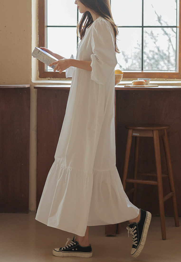 Korean version of the patchwork loose plus-size casual long skirt CA24030734OR